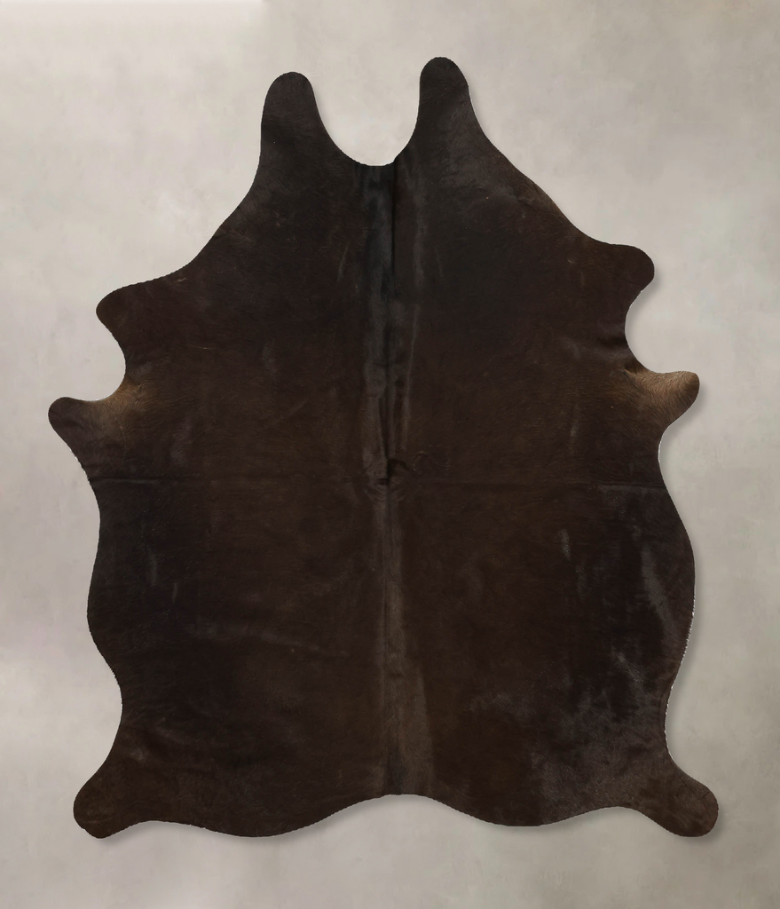 Chocolate Medium Brazilian Cowhide Rug 6'0"H x 4'9"W #B11427 by Hudson Hides