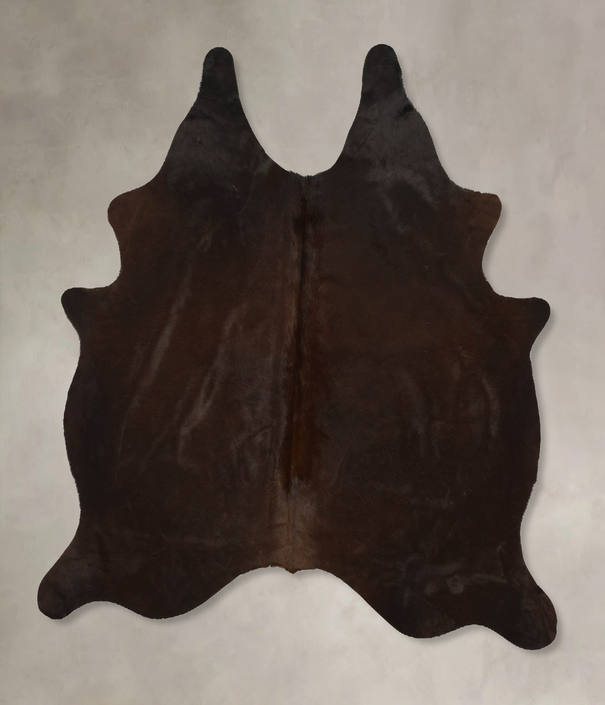 Chocolate Large Brazilian Cowhide Rug 5'10"H x 5'5"W #B11435 by Hudson Hides
