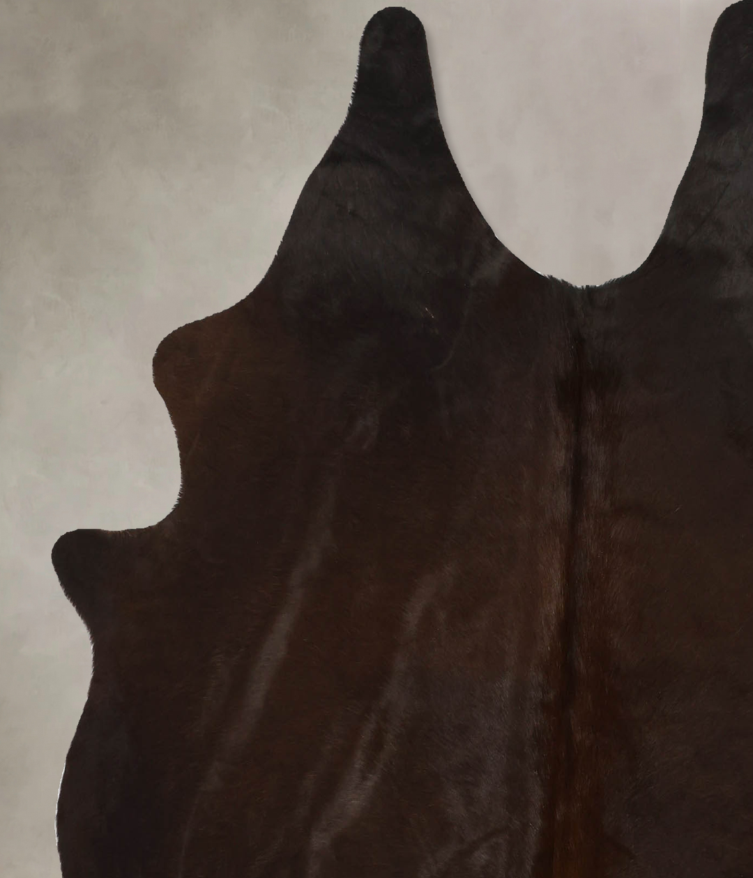Chocolate Large Brazilian Cowhide Rug 5'10"H x 5'5"W #B11435 by Hudson