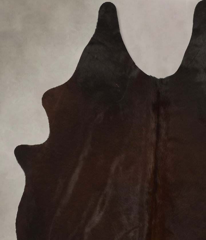 Chocolate Large Brazilian Cowhide Rug 5'10"H x 5'5"W #B11435 by Hudson Hides