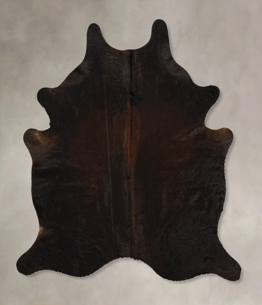 Chocolate Large Brazilian Cowhide Rug 5'9"H x 5'4"W #B11442 by Hudson Hides
