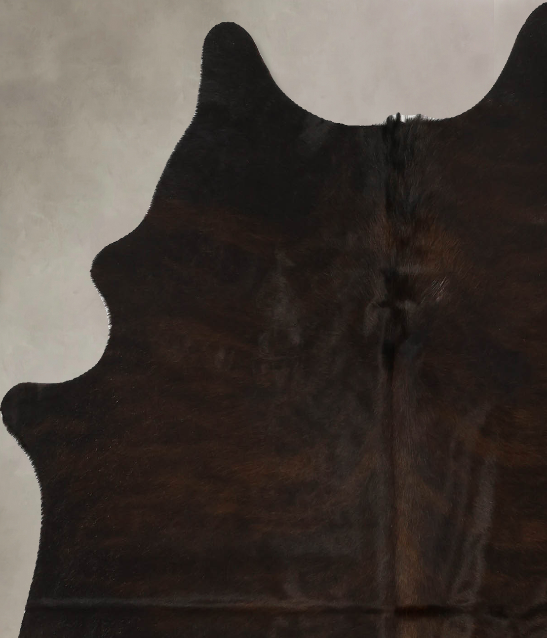 Chocolate Medium Brazilian Cowhide Rug 5'5"H x 4'9"W #B11473 by Hudson