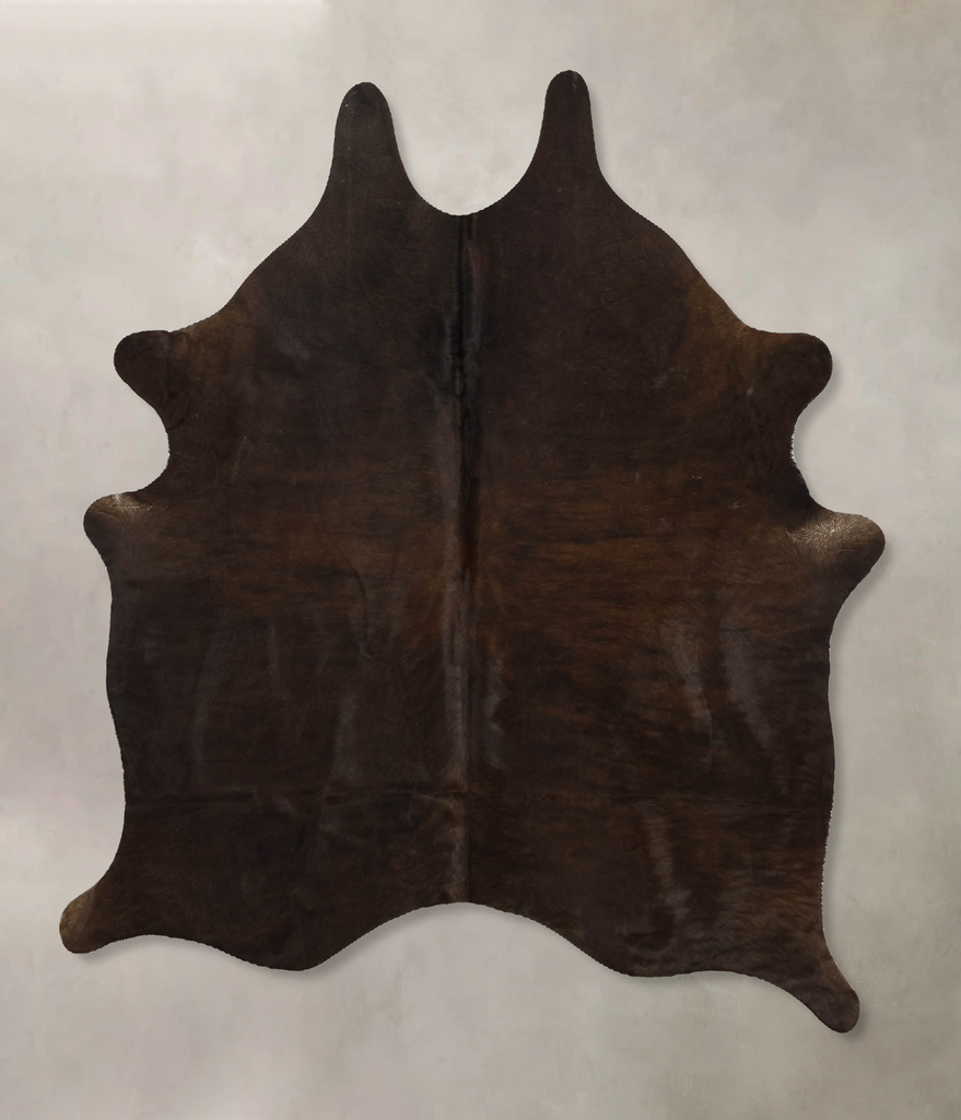 Chocolate Large Brazilian Cowhide Rug 5'10"H x 5'3"W #B11549 by Hudson Hides