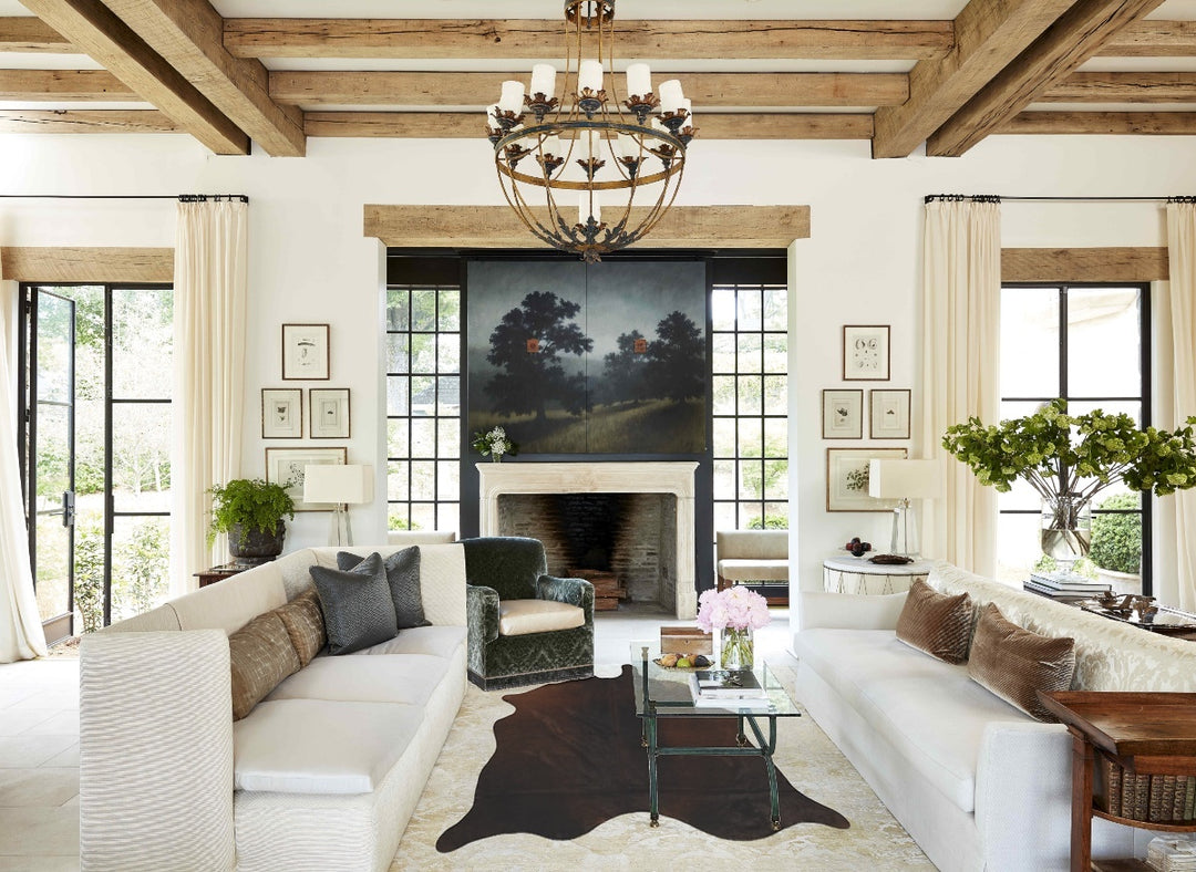 Chocolate Medium Brazilian Cowhide Rug 5'7"H x 5'3"W #B11567 by Hudson