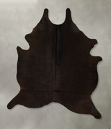 Chocolate Large Brazilian Cowhide Rug 6'8"H x 5'10"W #B11754 by Hudson Hides