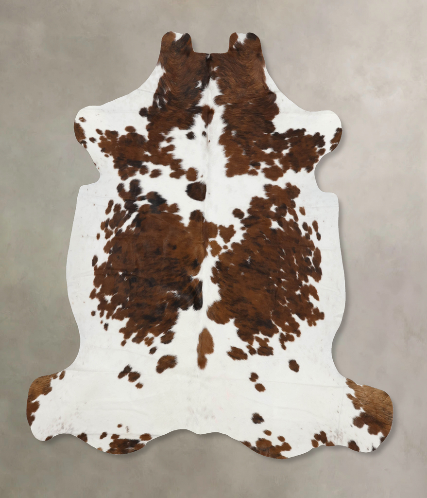 Tricolor X-Large European Cowhide Rug 7'0"H x 6'9"W #B11805 by Hudson Hides