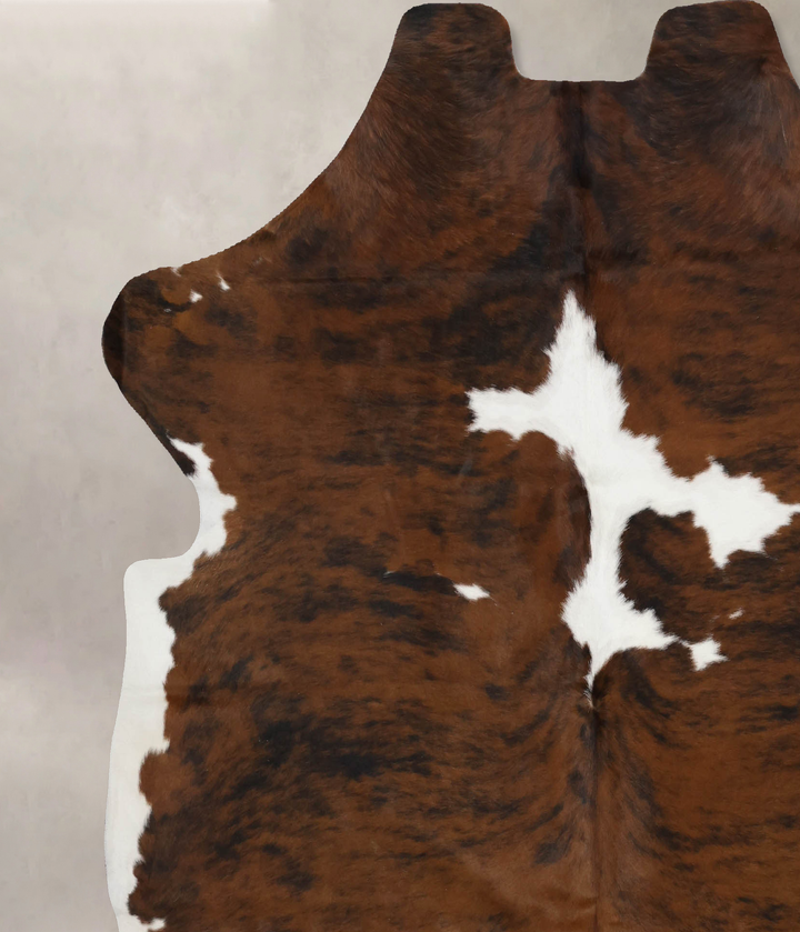 Tricolor X-Large European Cowhide Rug 7'1"H x 6'6"W #B11807 by Hudson Hides