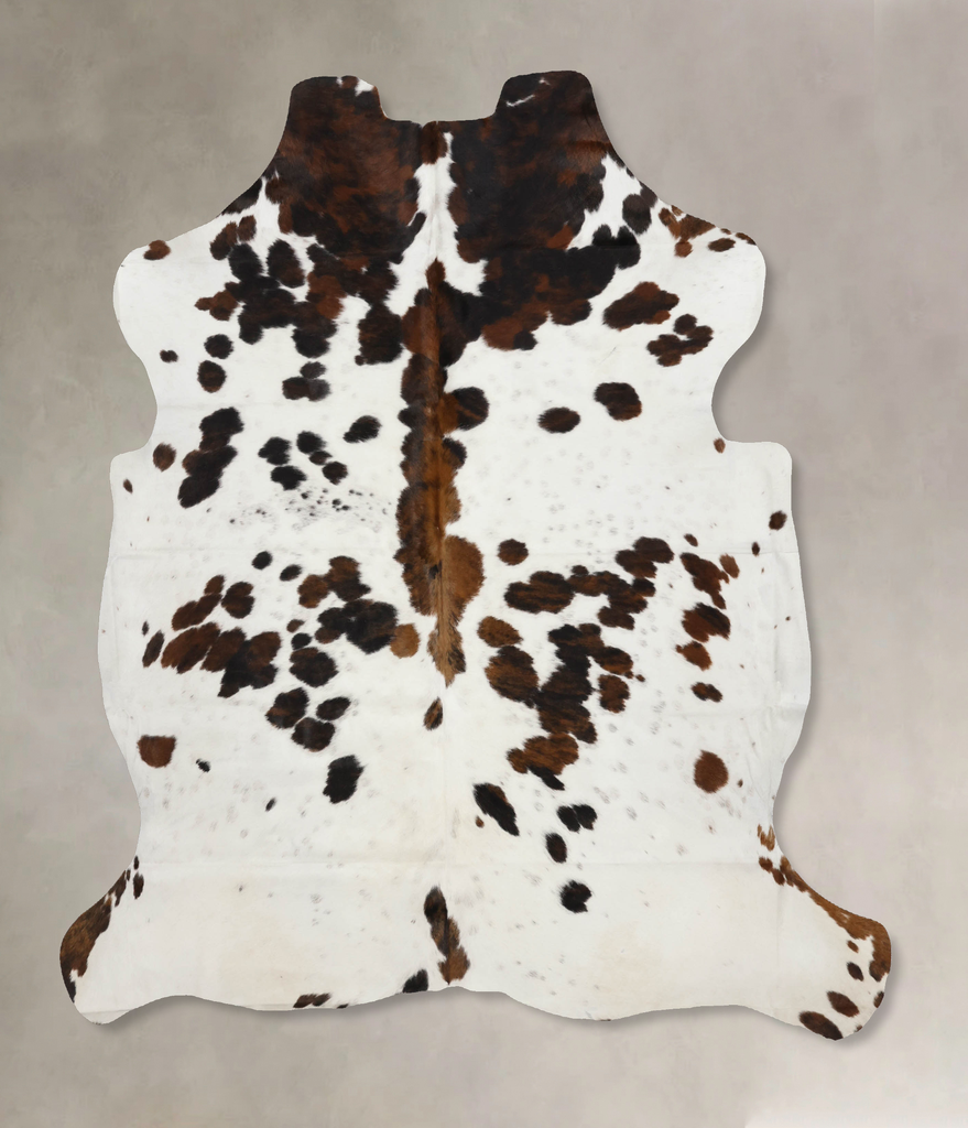 Tricolor X-Large European Cowhide Rug 6'11"H x 6'4"W #B11816 by Hudson Hides