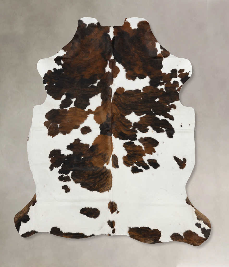 Tricolor X-Large European Cowhide Rug 7'4"H x 6'0"W #B11817 by Hudson Hides