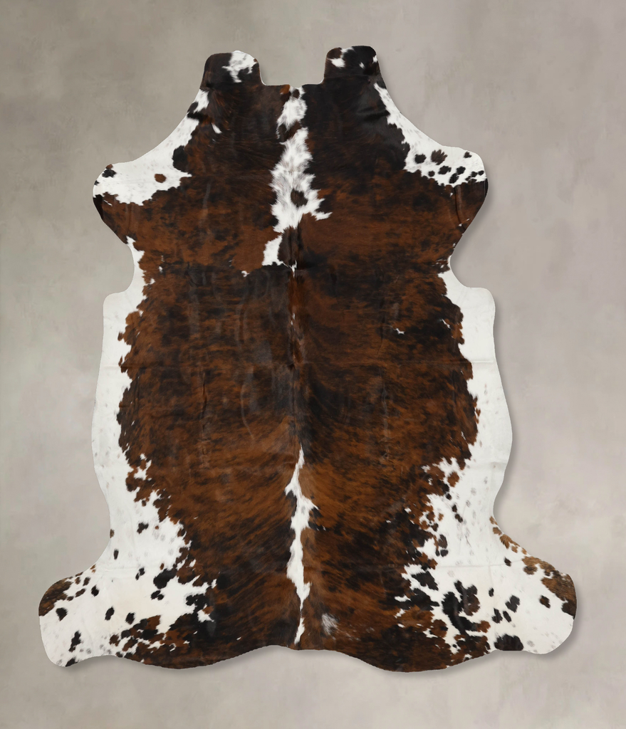 Tricolor X-Large European Cowhide Rug 6'11"H x 6'7"W #B11830 by Hudson Hides