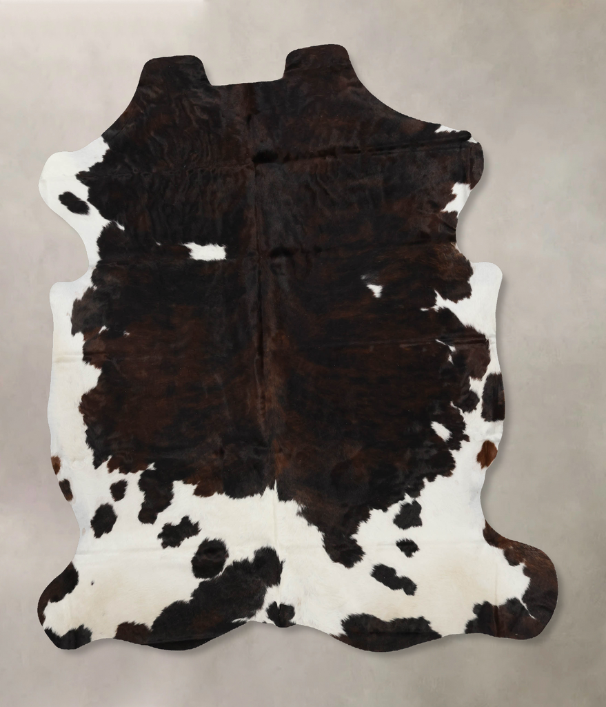 Tricolor X-Large European Cowhide Rug 6'11"H x 5'10"W #B11832 by Hudson Hides