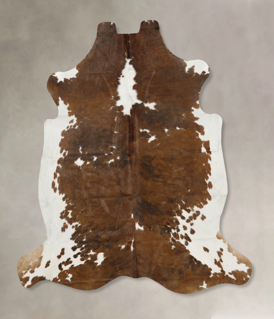 Tricolor X-Large European Cowhide Rug 7'1"H x 6'7"W #B11834 by Hudson Hides
