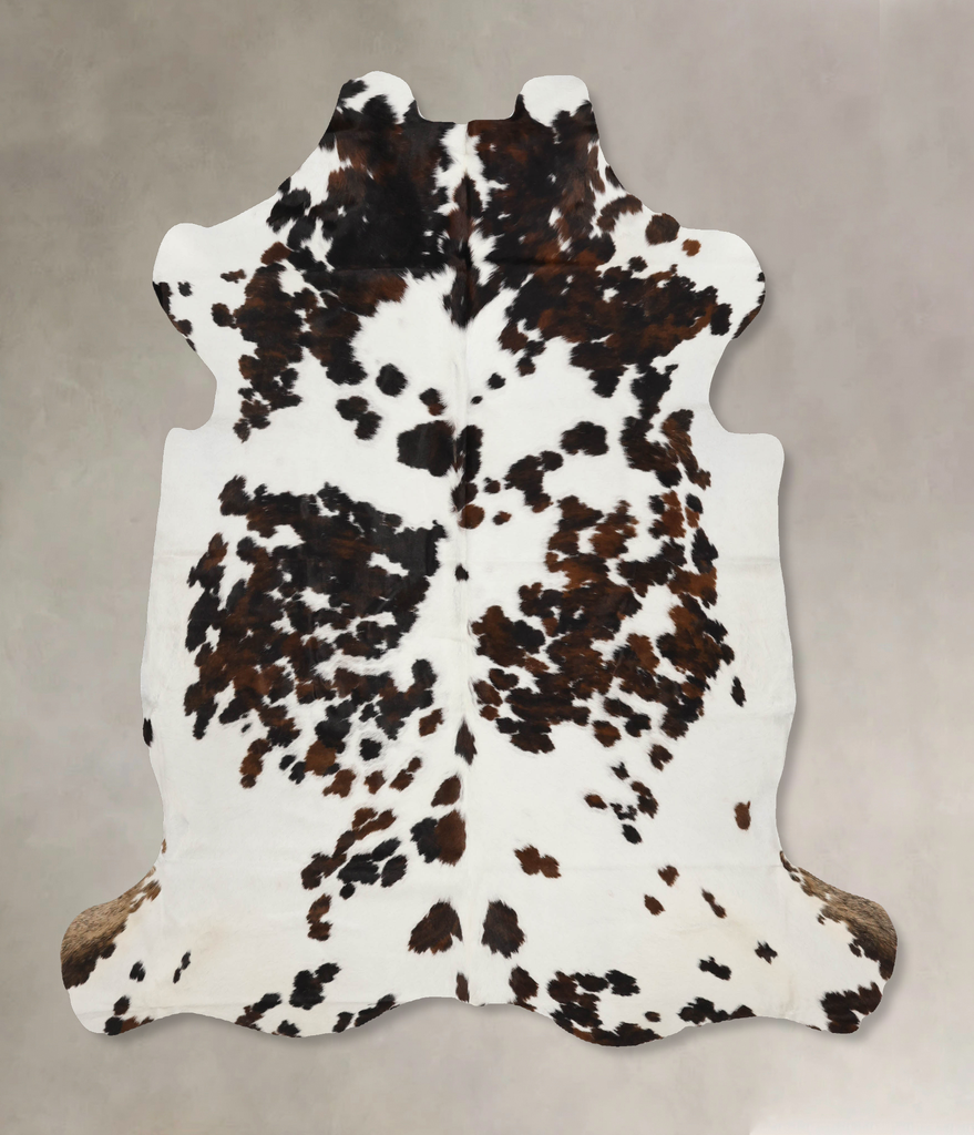 Tricolor X-Large European Cowhide Rug 7'2"H x 7'0"W #B11835 by Hudson Hides