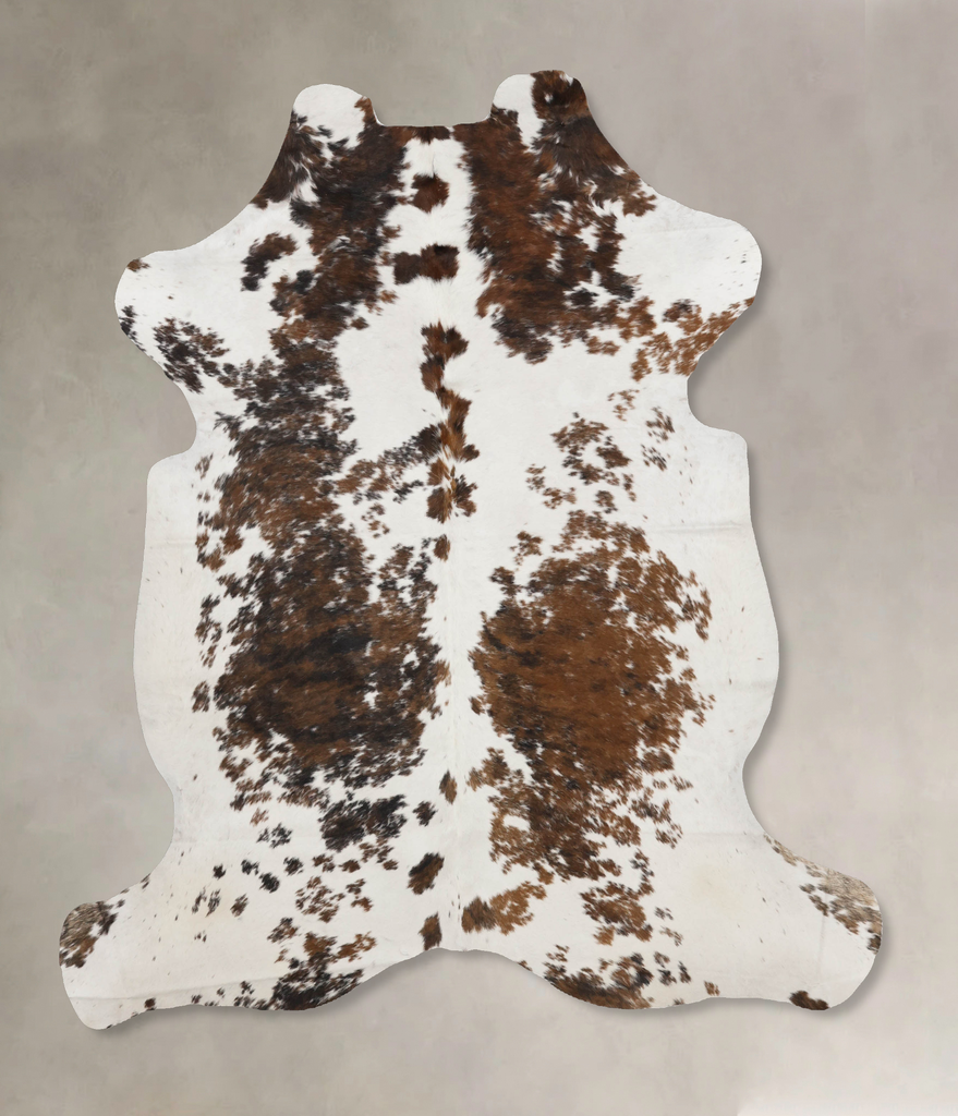 Tricolor X-Large European Cowhide Rug 7'0"H x 6'0"W #B11838 by Hudson Hides