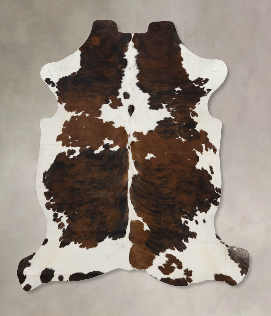Tricolor X-Large European Cowhide Rug 6'9"H x 6'1"W #B11842 by Hudson Hides