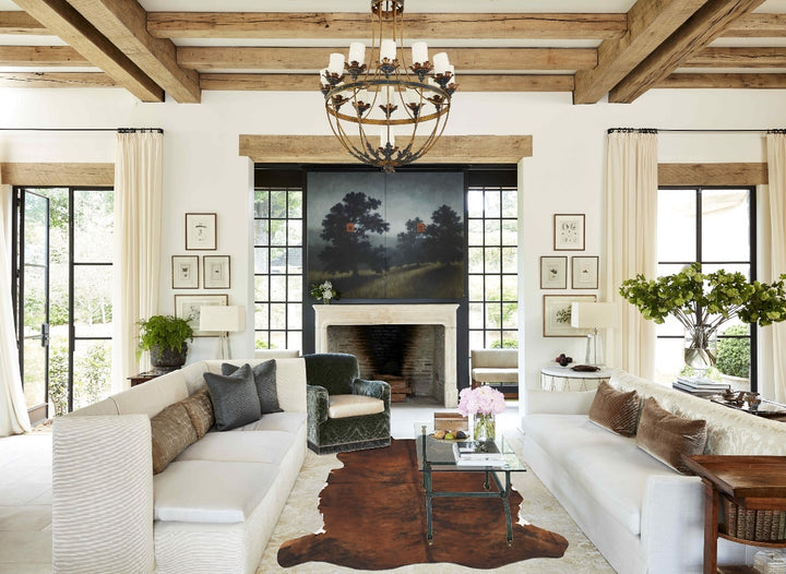 Medium Brindle X-Large European Cowhide Rug 6'11"H x 6'0"W #B11850 by Hudson Hides
