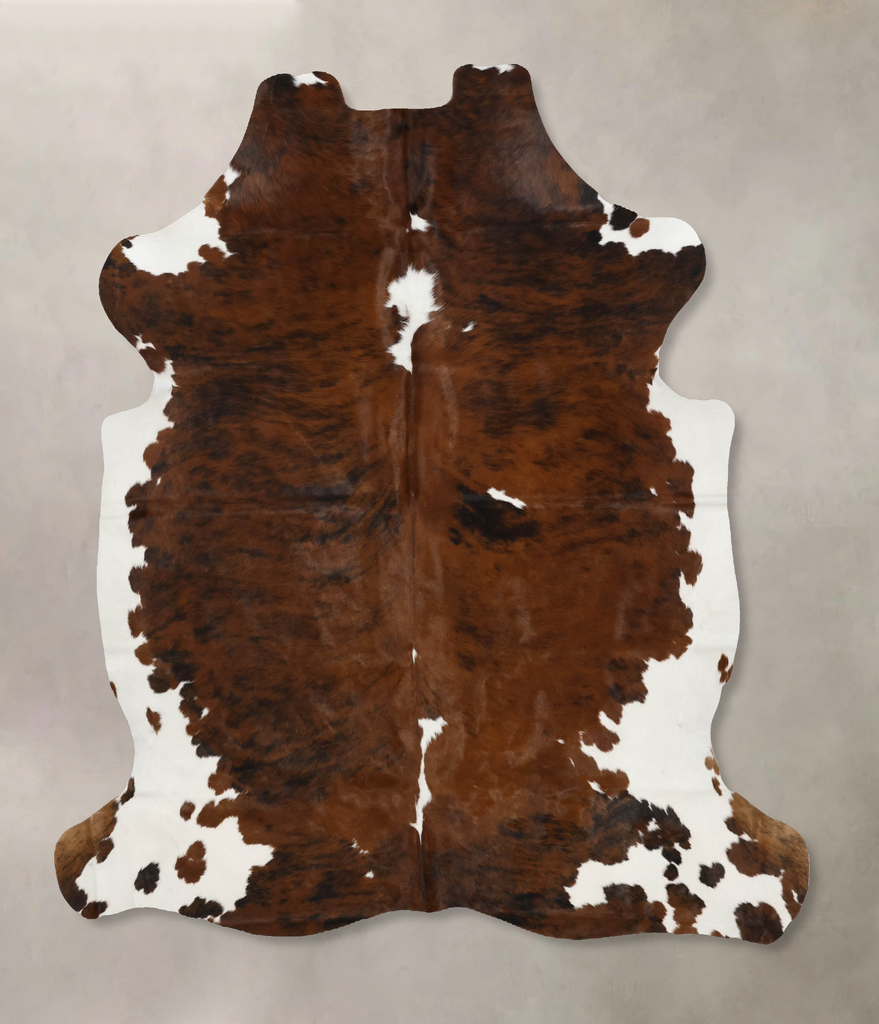 Tricolor X-Large European Cowhide Rug 7'0"H x 6'0"W #B11853 by Hudson Hides