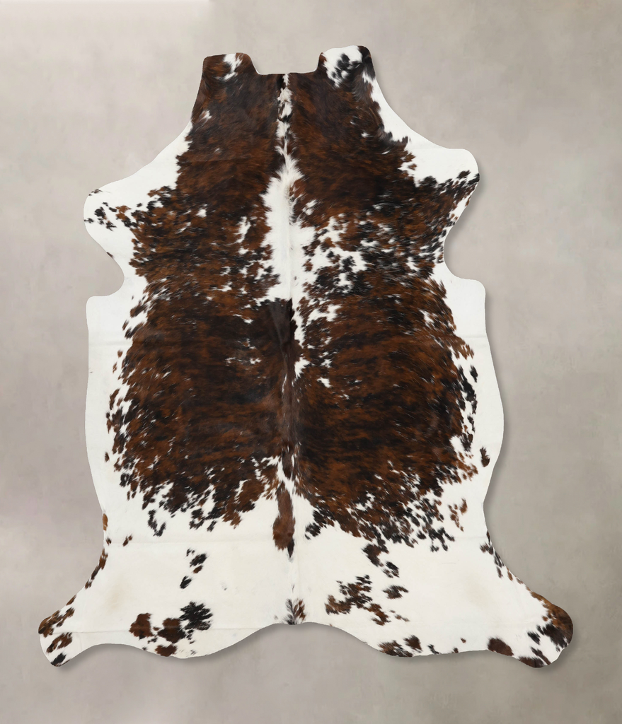 Tricolor X-Large European Cowhide Rug 7'2"H x 6'6"W #B11857 by Hudson Hides