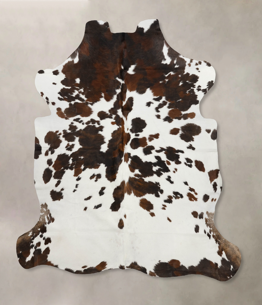 Tricolor X-Large European Cowhide Rug 7'2"H x 6'8"W #B11859 by Hudson Hides