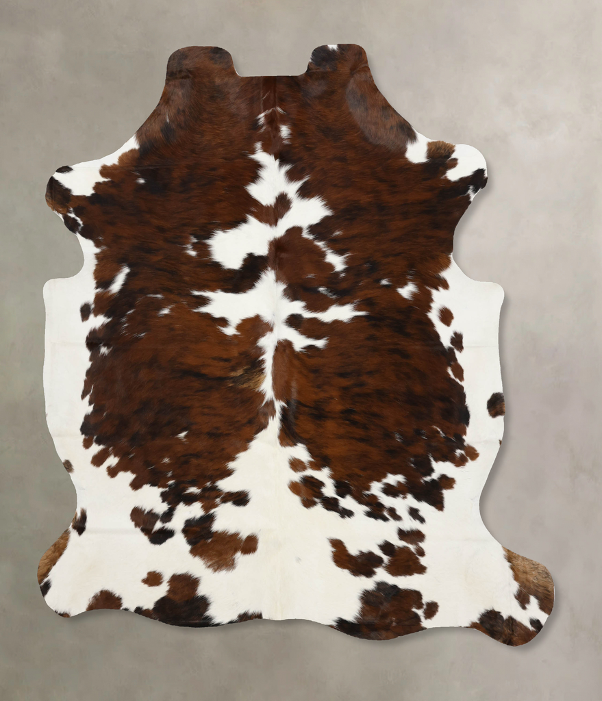 Tricolor X-Large European Cowhide Rug 7'0"H x 5'9"W #B11862 by Hudson Hides