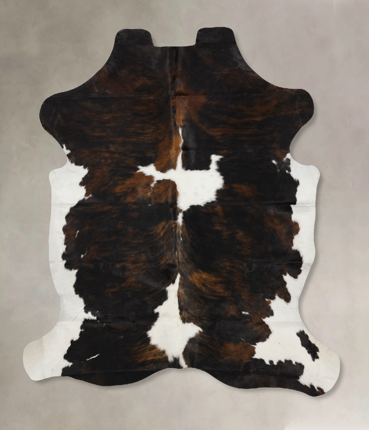 Tricolor X-Large European Cowhide Rug 7'0"H x 6'0"W #B11869 by Hudson Hides
