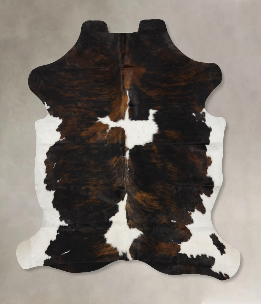 Tricolor X-Large European Cowhide Rug 7'0"H x 6'0"W #B11869 by Hudson Hides