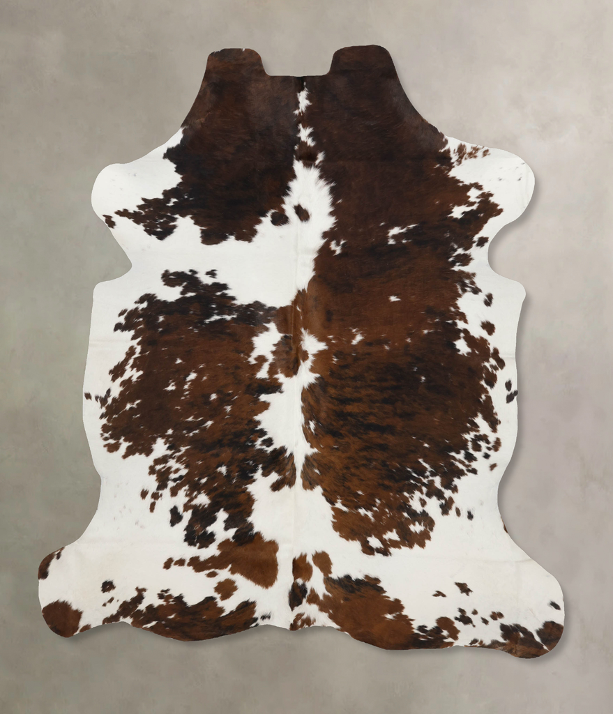 Tricolor X-Large European Cowhide Rug 6'11"H x 5'11"W #B11872 by Hudson Hides