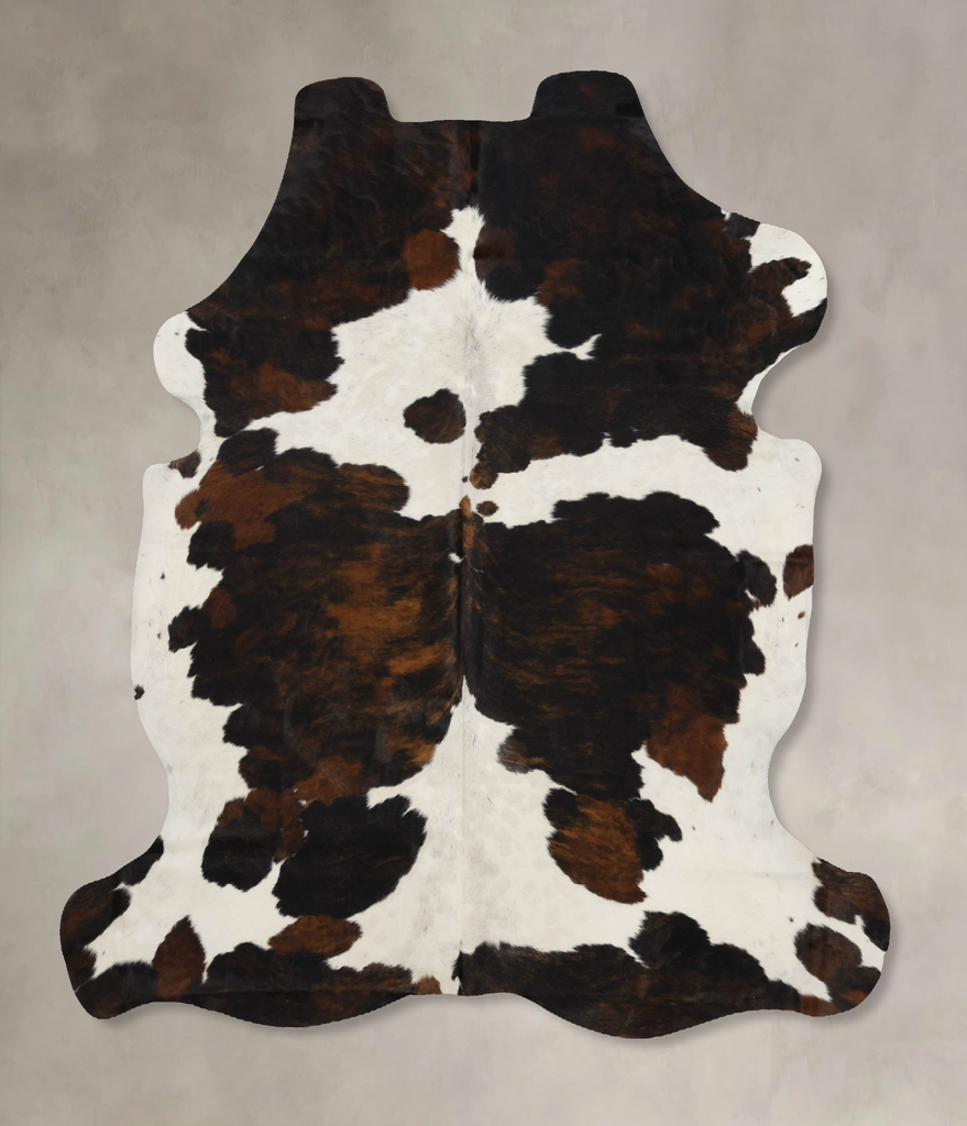 Tricolor X-Large European Cowhide Rug 6'11"H x 6'1"W #B11874 by Hudson Hides