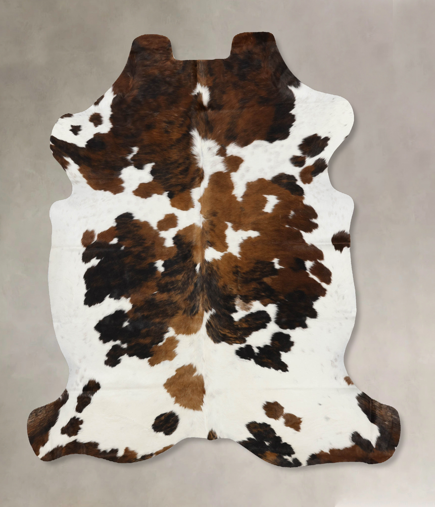 Tricolor X-Large European Cowhide Rug 6'10"H x 6'0"W #B11883 by Hudson Hides
