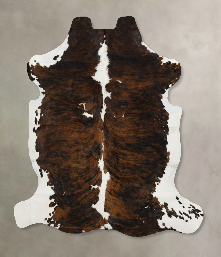 Tricolor X-Large European Cowhide Rug 6'10"H x 6'4"W #B11887 by Hudson Hides