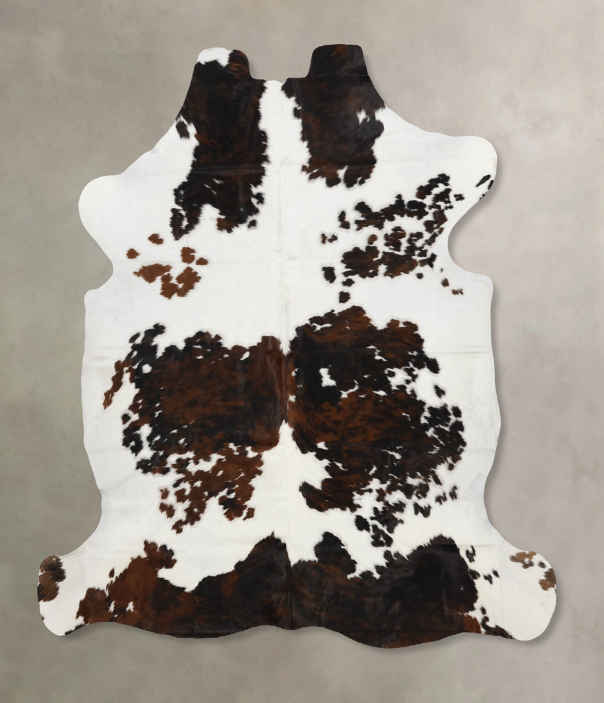 Tricolor X-Large European Cowhide Rug 7'1"H x 6'7"W #B11889 by Hudson Hides