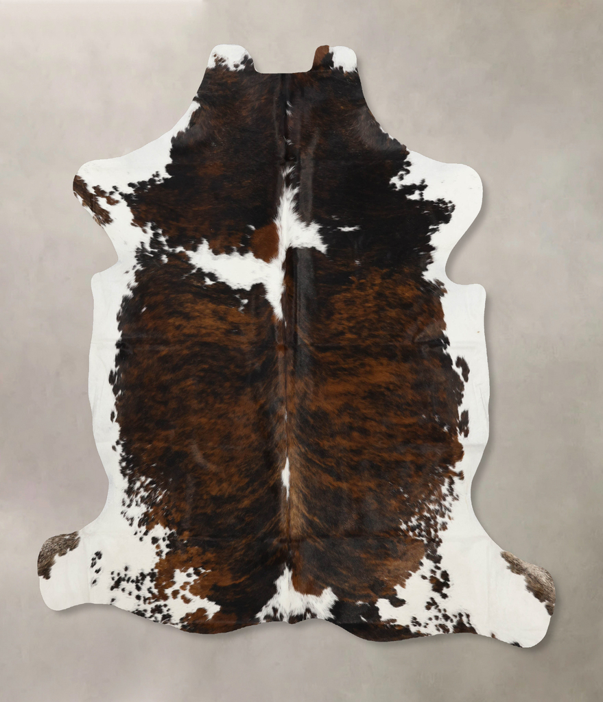 Tricolor X-Large European Cowhide Rug 7'2"H x 6'9"W #B11893 by Hudson Hides