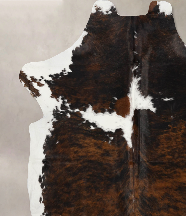 Tricolor X-Large European Cowhide Rug 7'2"H x 6'9"W #B11893 by Hudson Hides