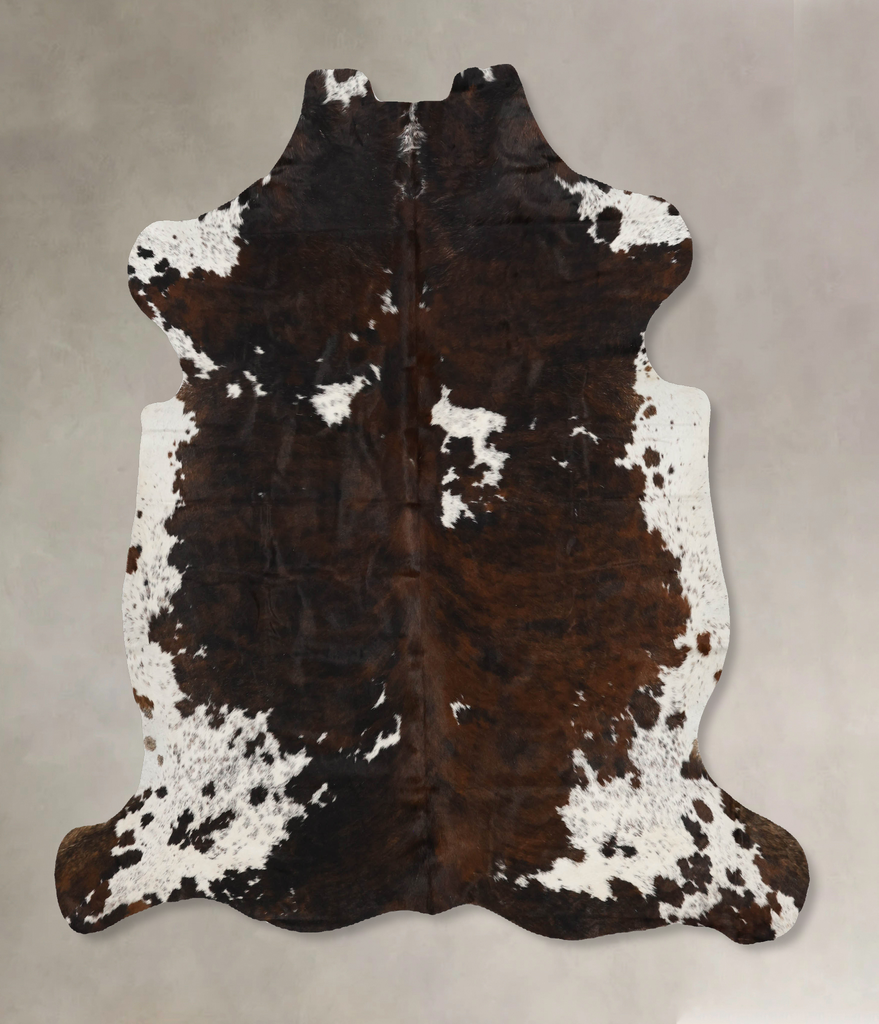 Tricolor X-Large European Cowhide Rug 7'1"H x 6'6"W #B11895 by Hudson Hides