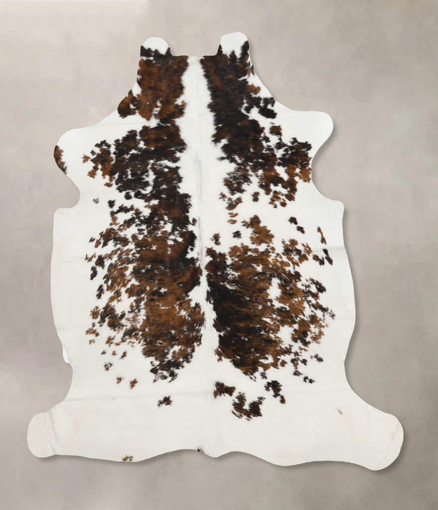 Tricolor X-Large European Cowhide Rug 7'0"H x 6'2"W #B11901 by Hudson Hides