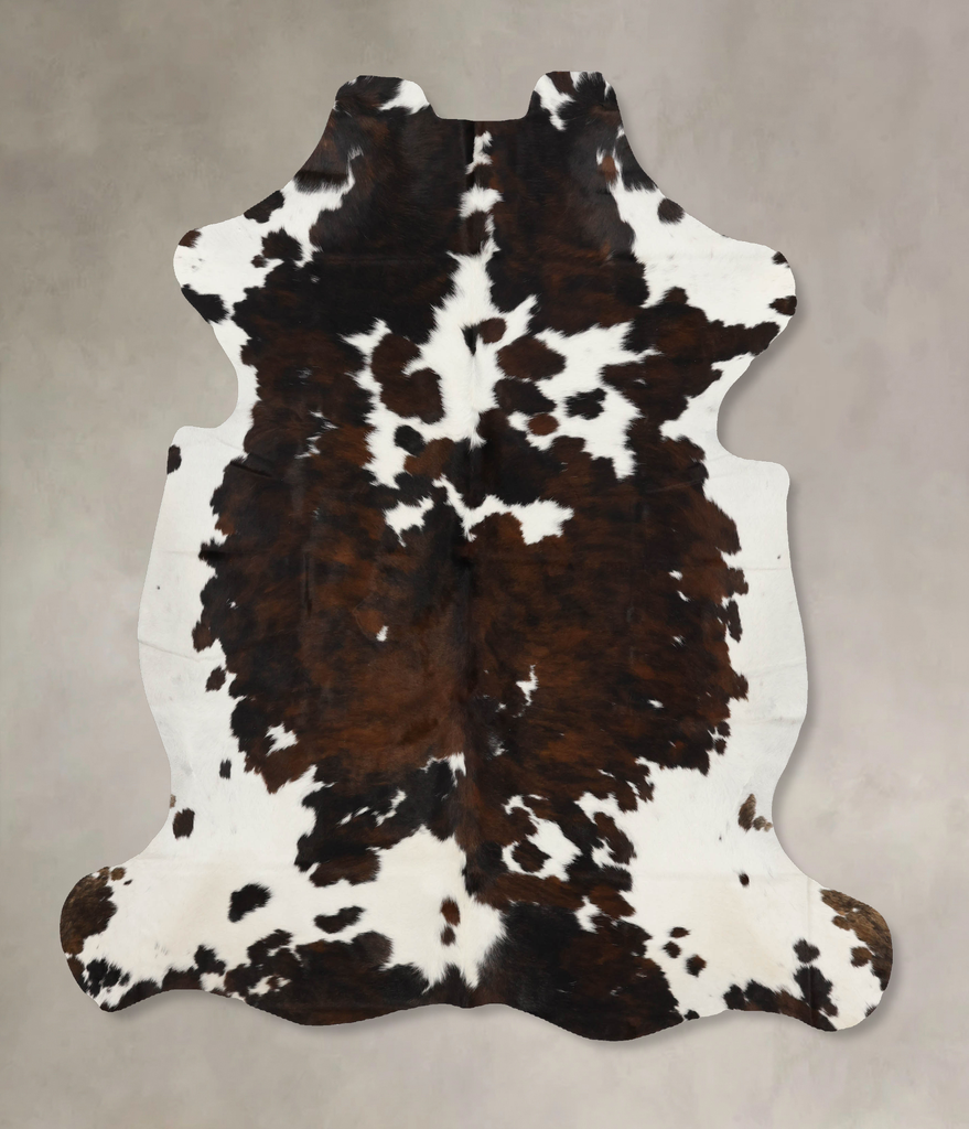 Tricolor X-Large European Cowhide Rug 7'2"H x 6'5"W #B11904 by Hudson Hides