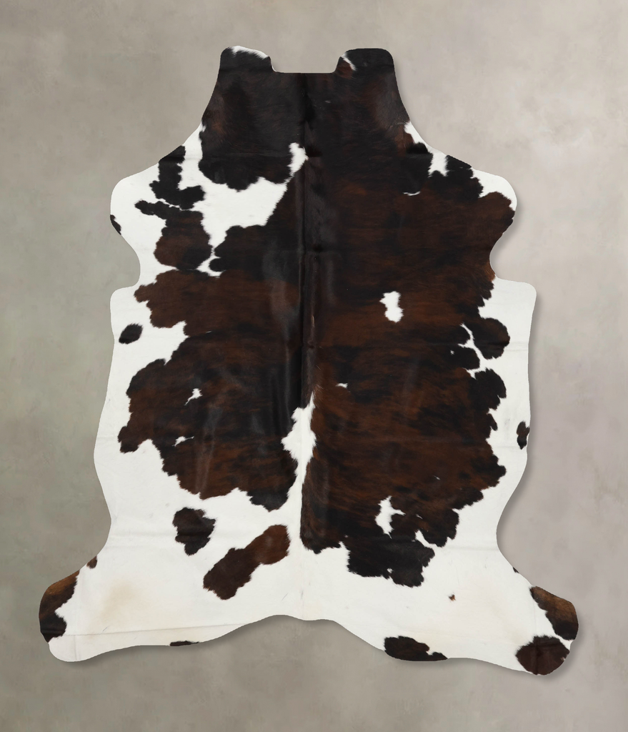 Tricolor X-Large European Cowhide Rug 7'1"H x 5'8"W #B11907 by Hudson Hides