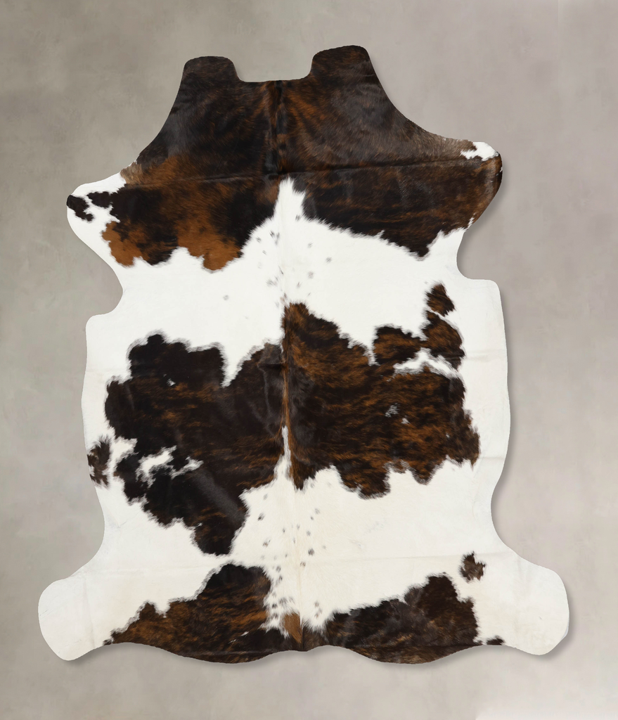 Tricolor X-Large European Cowhide Rug 7'2"H x 6'9"W #B11913 by Hudson Hides