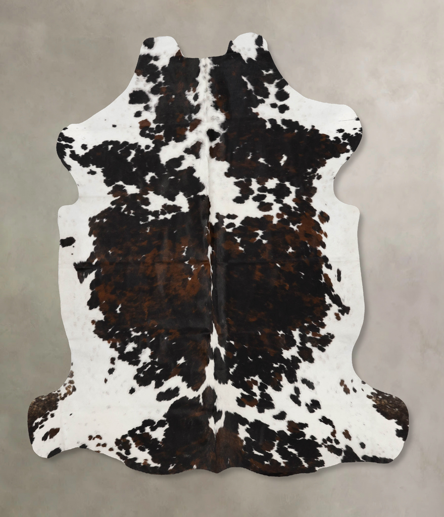 Tricolor X-Large European Cowhide Rug 6'10"H x 6'7"W #B11914 by Hudson Hides