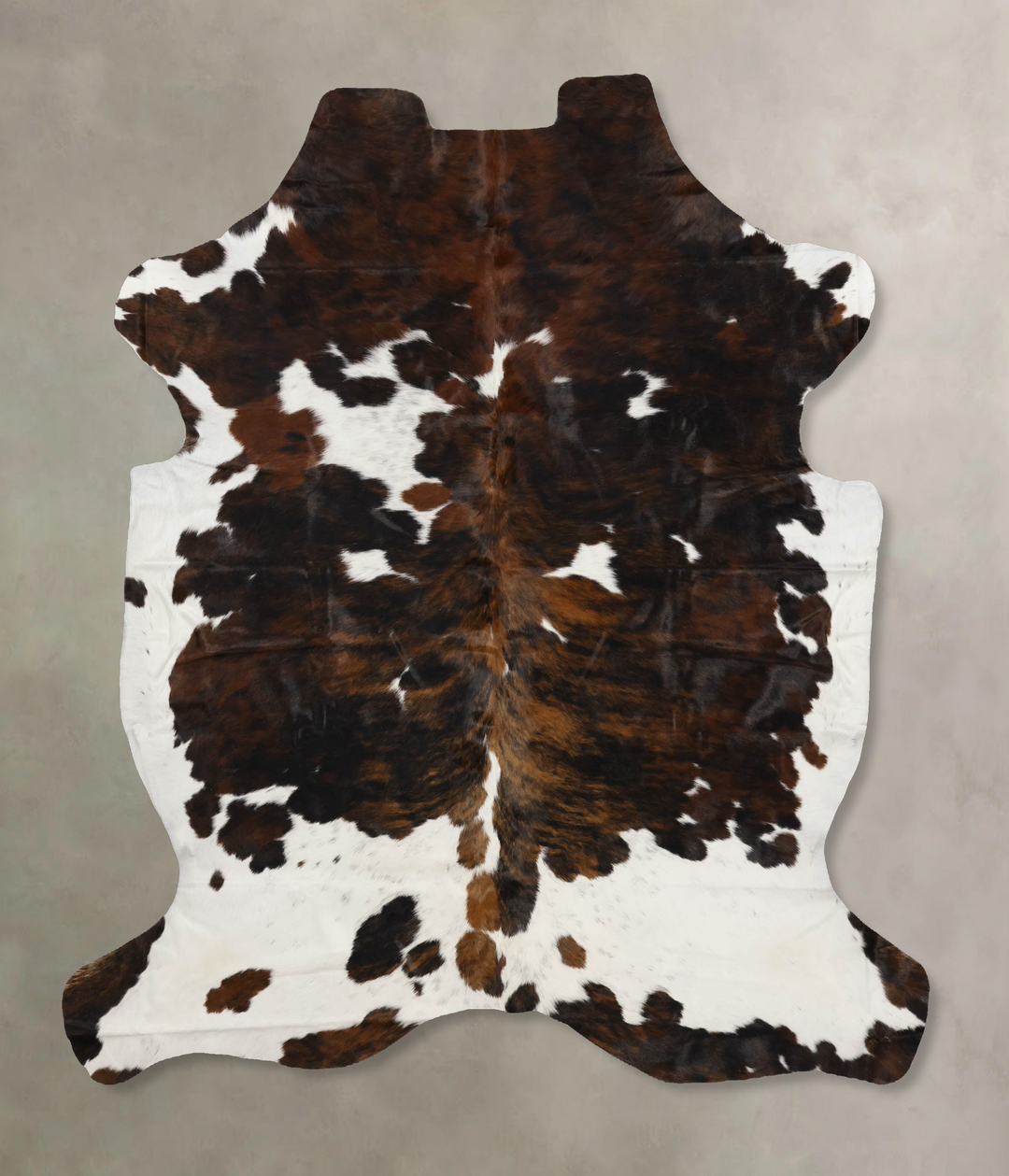 Tricolor X-Large European Cowhide Rug 7'2"H x 6'2"W #B11915 by Hudson 