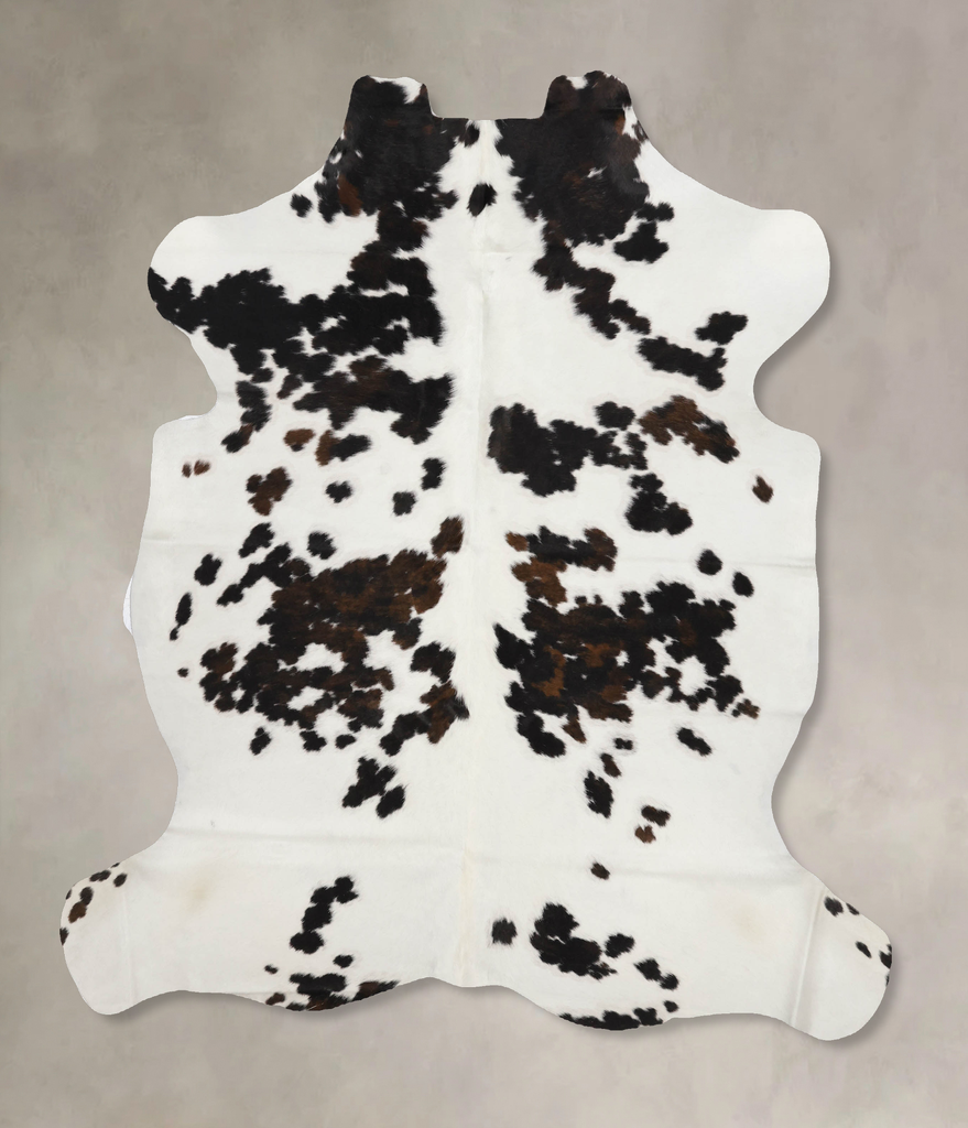 Tricolor X-Large European Cowhide Rug 6'11"H x 6'1"W #B11922 by Hudson Hides