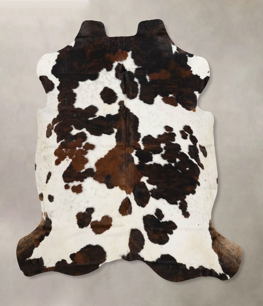 Tricolor X-Large European Cowhide Rug 6'10"H x 6'8"W #B11923 by Hudson Hides