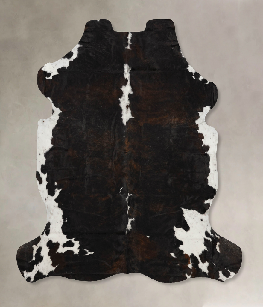 Tricolor X-Large European Cowhide Rug 7'0"H x 6'6"W #B11925 by Hudson Hides
