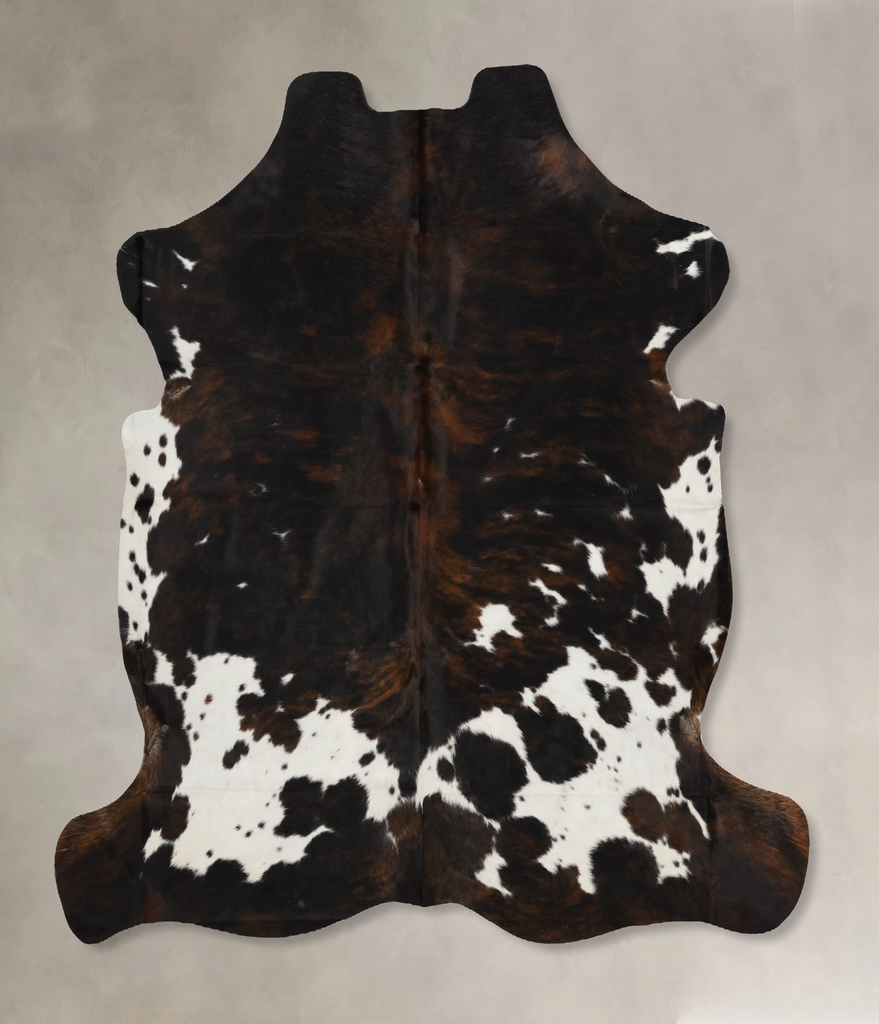 Tricolor X-Large European Cowhide Rug 6'10"H x 6'6"W #B11927 by Hudson Hides