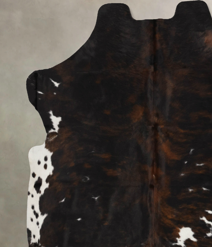 Tricolor X-Large European Cowhide Rug 6'10"H x 6'6"W #B11927 by Hudson Hides
