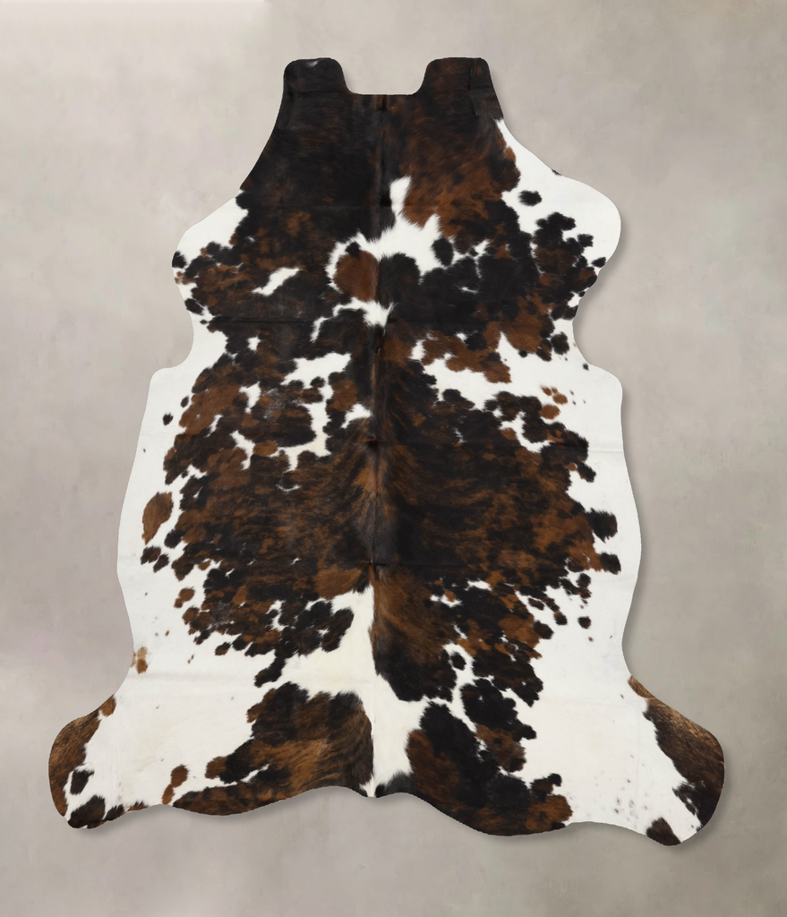 Tricolor X-Large European Cowhide Rug 6'11"H x 6'5"W #B11932 by Hudson Hides
