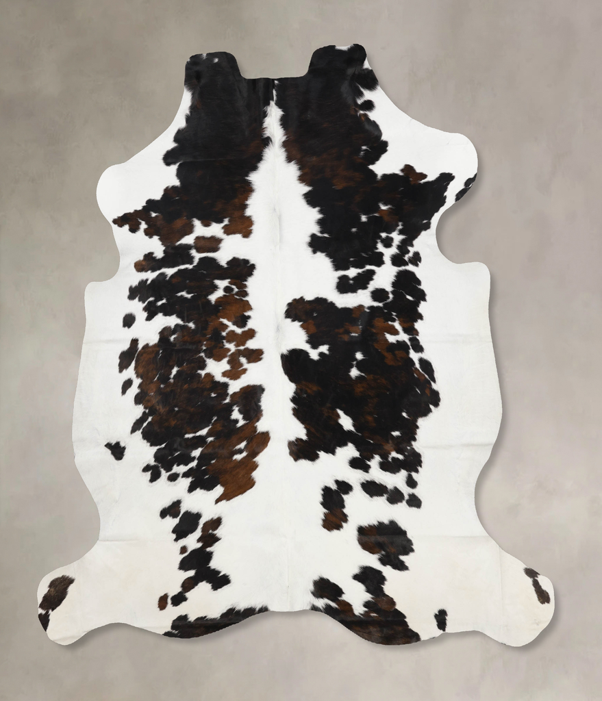 Tricolor X-Large European Cowhide Rug 7'2"H x 6'2"W #B11933 by Hudson Hides