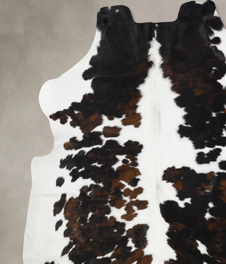 Tricolor X-Large European Cowhide Rug 7'2"H x 6'2"W #B11933 by Hudson Hides