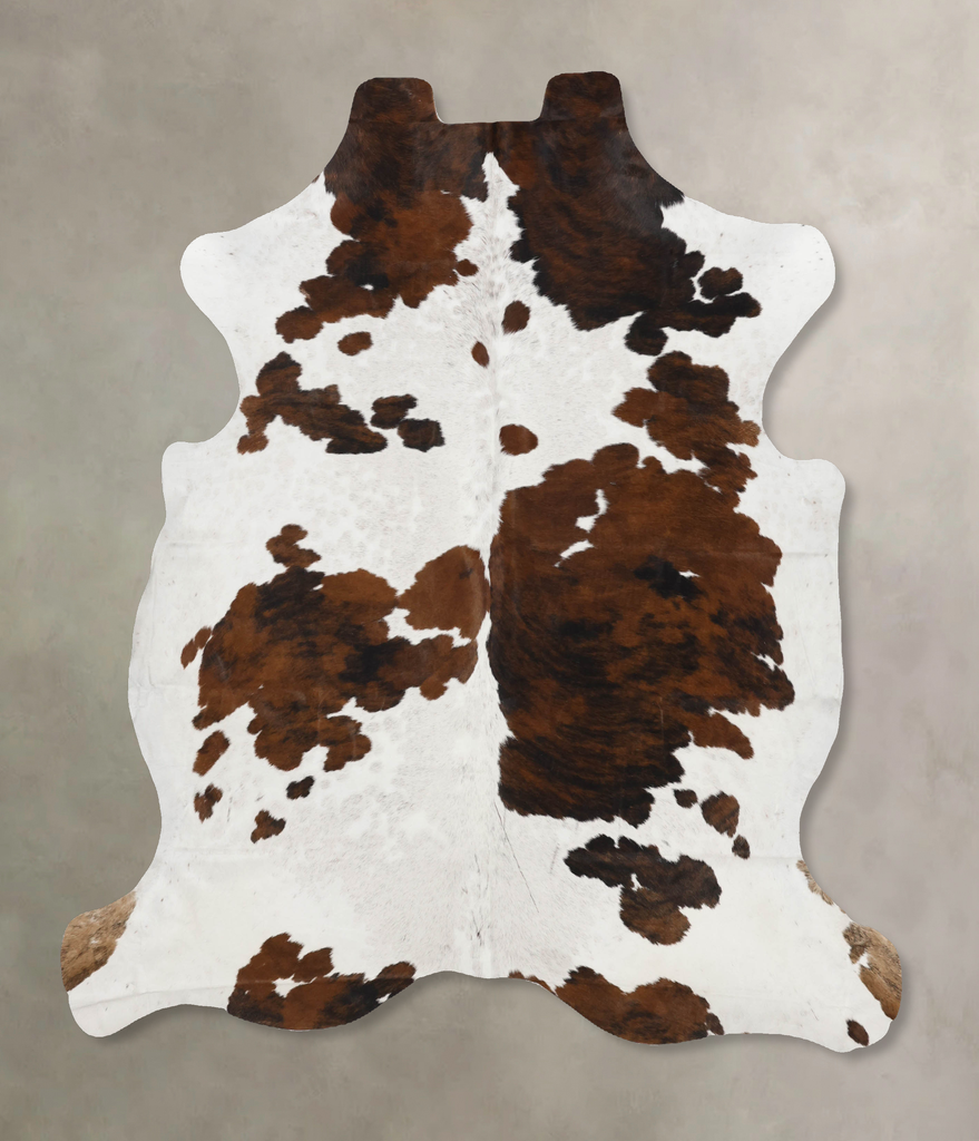 Tricolor X-Large European Cowhide Rug 7'3"H x 6'4"W #B11934 by Hudson Hides