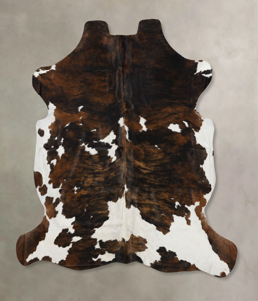 Tricolor X-Large European Cowhide Rug 7'0"H x 6'5"W #B11937 by Hudson Hides